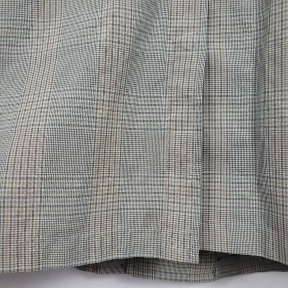 Vtg London Fog Clipper Mill Plaid Overcoat Trench Coat Sz 42 Long Classic City